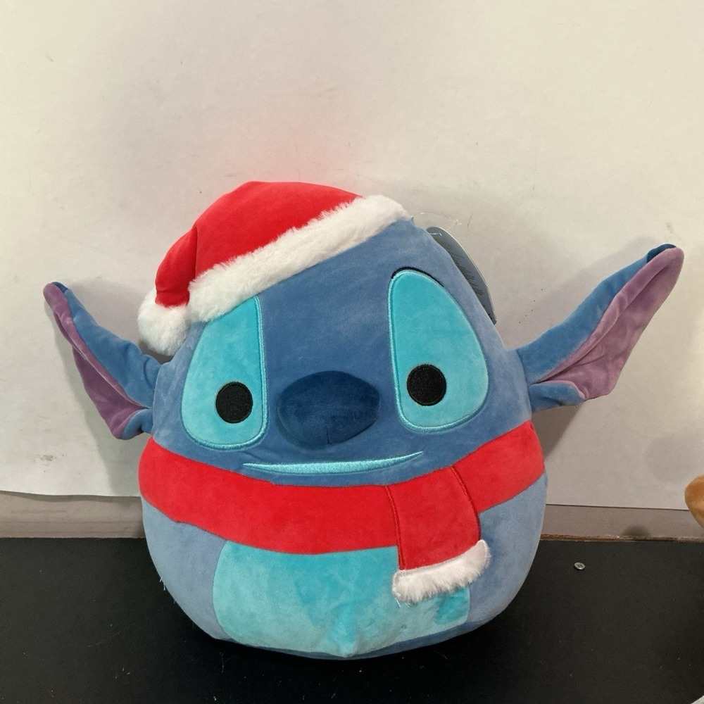 Squishmallow 12" Disney Stitch Santa Hat Christmas Official Kellytoy Plush Rare